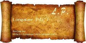 Longauer Pál névjegykártya