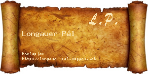 Longauer Pál névjegykártya
